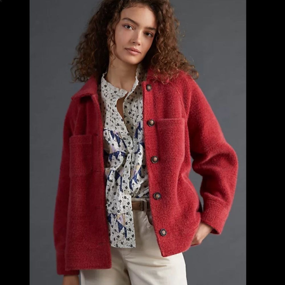 Anthropologie Greylin Houndstooth Shacket NWT